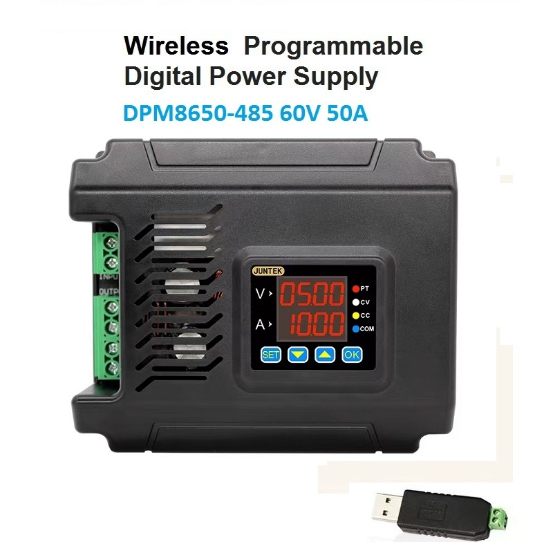 Programmable Dc Power Supply 60V 10A - JUNTEK DPM8650 60V 50A 485 woltomierz