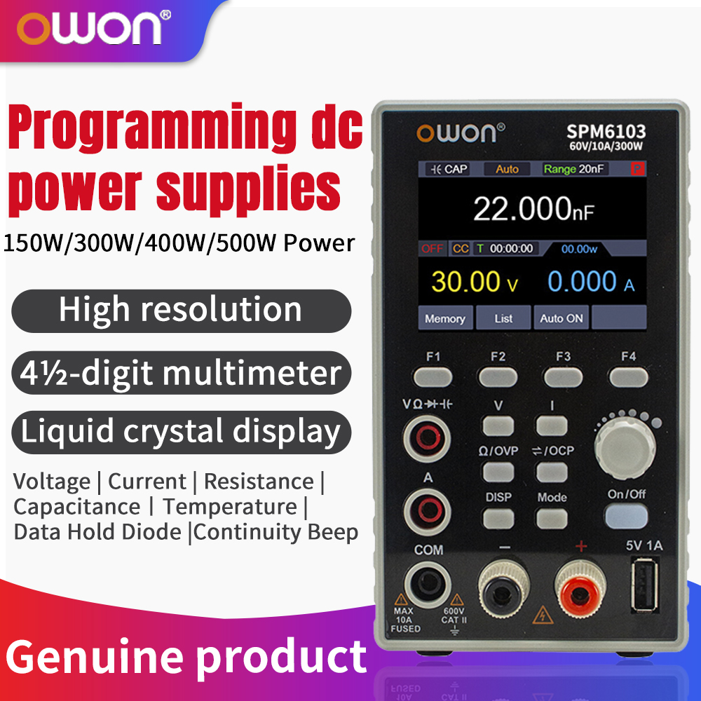 OWON SPM6103 Programowalny zas – Programmable Dc Power Supply 60V 10A recenzja i cena