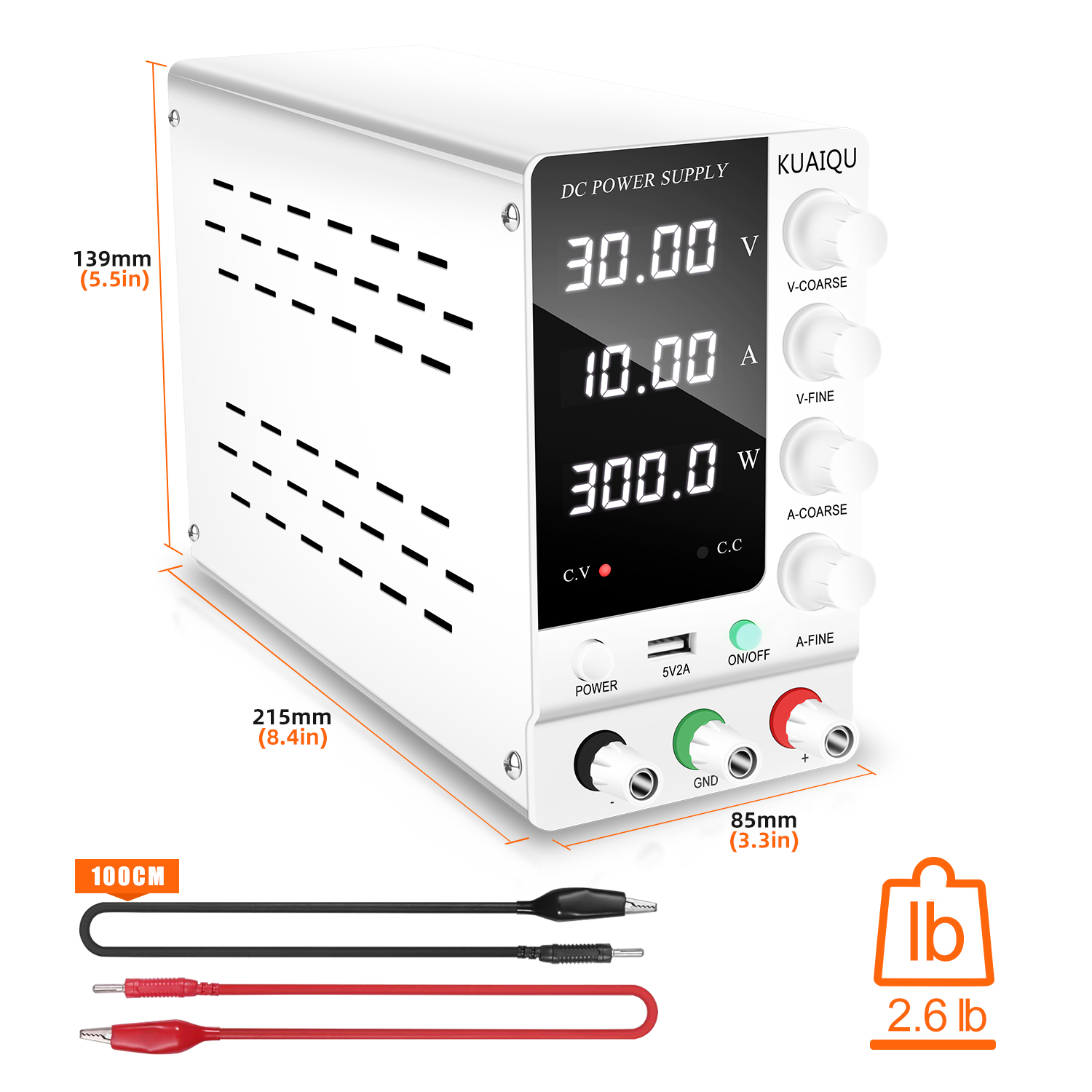 KUAIQU Laboratoryjny Zasilacz  – High Precision Adjustable Lab Power Supply 120V 3A recenzja i cena